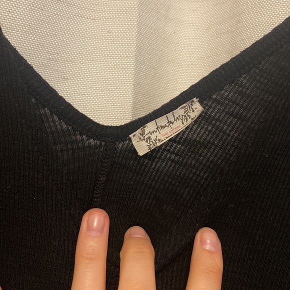 FREE PEOPLE Flowey Black Tank S - Picture 3 of 5